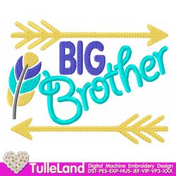Big brother Lil brother feather arrows Design for Machine Embroidery