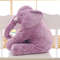 Plush Elephant Pillow Purple
