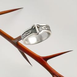 Tiwaz Rune.Teiwaz Rune.Runic ring.ring viking.rune ring.rune jewelry.asatru.runic alphabet.runes.elder futhark runes.