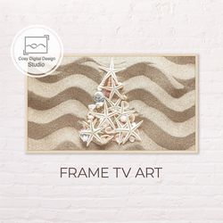 samsung frame tv art | 4k merry christmas tree made of starfish and seashels art for frame tv | digital art frame tv