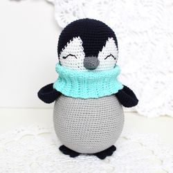 Penguin crochet pattern PDF in English  Amigurumi toy Penguin nursery decor