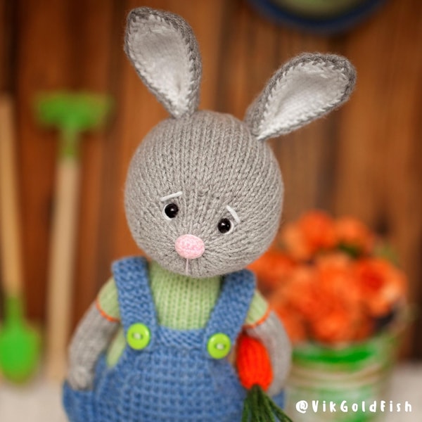 Knitting toy Pattern, Amigurumi Bunny Pattern - Inspire Uplift