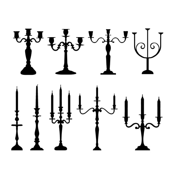 Candelnut Vector Candlestick svg, candelabrum svg, candelabra svg, candlestic - Inspire ...