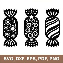 candy svg, candy template, candy dxf, candy png, candy laser cut, candy cut file, candy pdf, cricut, silhouette, svg