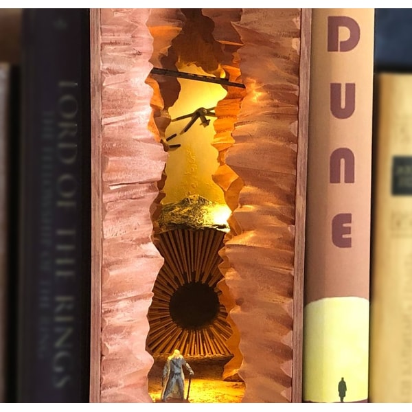 Book nook shelf insert sand dune Bookshelf diorama Fantasy b | Inspire ...