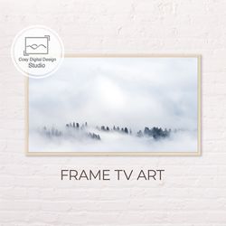 Samsung Frame TV Art | 4k Misty Foggy Forest in Clouds Art for Frame TV | Digital Art Frame TV