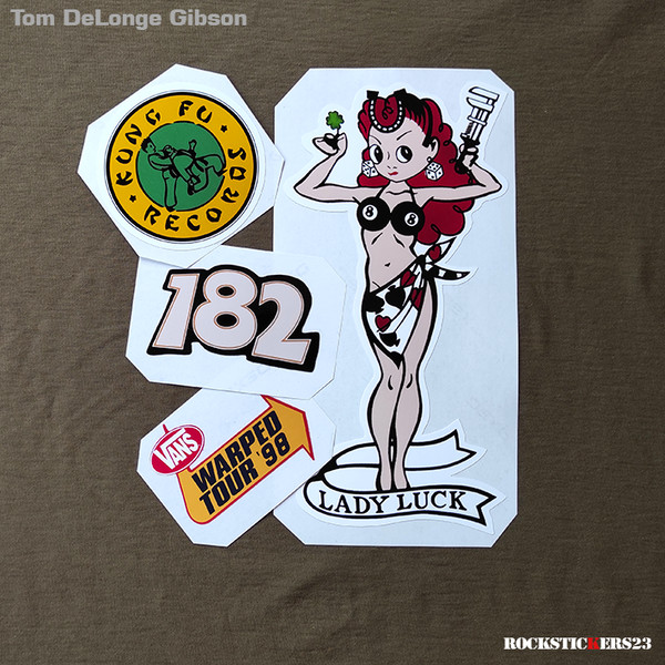 Tom DeLonge guitar stickers lady luck.png