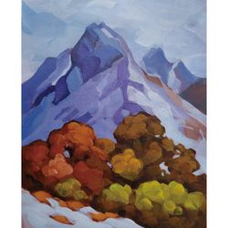 Autumn in mountains Original painting
