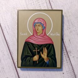 Saint Martha | Hand painted icon | Orthodox icon | Religious icon | Christian supplies | Orthodox gift | Holy icons