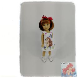 The doll's embroidered dress "Hedgehog IN FLOWERS" is suitable for dolls Heartstrings , Paola Reina mini, Kruselings