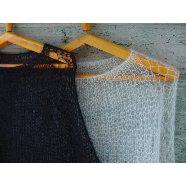 Knit loose sweater vest mohair (11).JPG