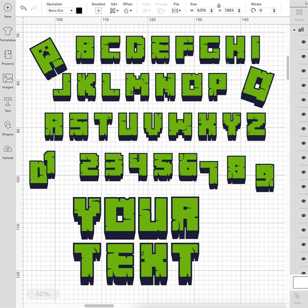 Minecraft 3d Alphabet SVG, Minecraft Font Cricut, Minecraft - Inspire ...