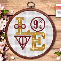 Magic Love Cross Stitch Pattern, Love Cross Stitch Pattern, Embroidery Magic Love, Love xStitch, Home Pattern