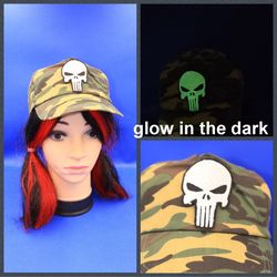 Punisher, Halloween, Skull cap, glow in the dark, skull decor