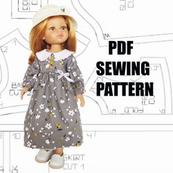 Sewing pattern and instruction for Paola Reina doll, dress for doll, doll clothes, Paola Reina dress