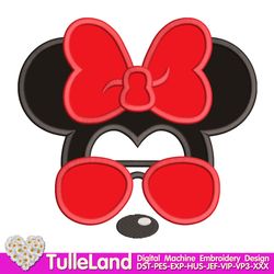 Mouse with with red glasses Birthday mouse Mouse design for t-shirts Design applique for Machine Embroidery