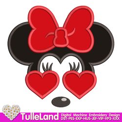 Mouse with glasses Mouse with red Heart Birthday mouse Mouse design for t-shirts Design applique for Machine Embroidery