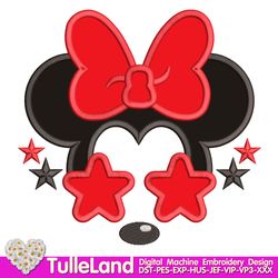 Mouse with glasses Mouse with red Stars Birthday mouse Mouse design for t-shirts Design applique for Machine Embroidery