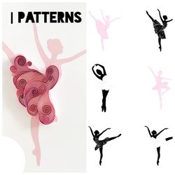 Set of patterns for Quilling - Ballerina - Dancers