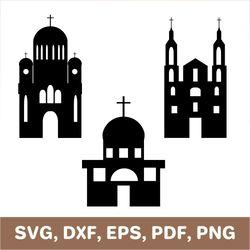 Church svg, cathedral svg, church dxf, cathedral dxf, church png, cathedral png, church template, church cutout, Cricut