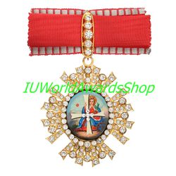 Order of St. Catherine 1st class with rhinestones. Russian empire. Copy LUX