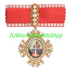 Order of St. Catherine 2nd class with rhinestones. Russian empire. Copy LUX