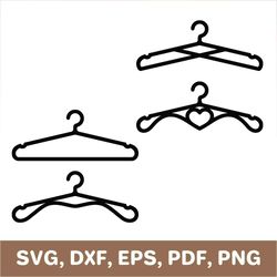 Clothes hanger svg, clothes hanger dxf, hanger template, hanger png, hanger laser cut, hanger cut file, hanger pdf, SVG