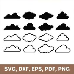 Cloud svg, clouds svg, cloud dxf, clouds dxf, cloud png, clouds png, cloud template, cloud cut file, cloud cut out, SVG
