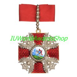Order of St. Alexander Nevsky large with hairpin. Russian empire. Copy LUX