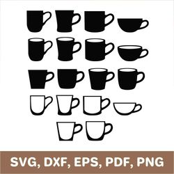 coffee cup svg, tea cup svg, coffee mug svg, teacup svg, tea mug svg, coffee cup dxf, tea cup dxf, coffee mug svg, svg