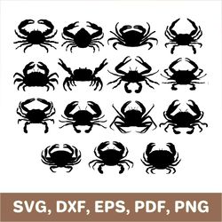 Crab svg, crabs svg, crab set svg, crab dxf, crab template, crab png, crabs png, crab cutout, crab die cut, Cricut, SVG