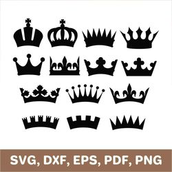 crown svg, crowns svg, crown template, crown dxf, crown png, crowns png, crown cutout, crown cut file, crown die cut