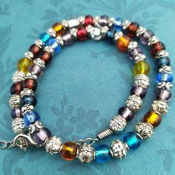 cute rainbow choker collar light jewelry for every day, rainbow adult choker, seed bead choker dainty jewelry, bohemian