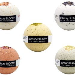 Ashbury Bloom Natural Bath Bombs - 5 Pack Variety Bath Bombs Fizzies Collection