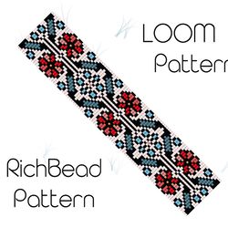 Floral beaded bracelet patterns Flower bead loom pattern beading loom bracelet Beadweaving patterns 424 17.09.22