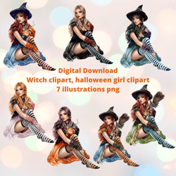 Witch clipart,halloween clipart,halloween svg png, Happy Halloween,halloween witch,sexy witch,fashion girl clipart