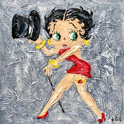 Betty Boop Original Wall Art / Betty Boop Abstract Painting / Cartoon Character Wall Art / Pop Art Painting