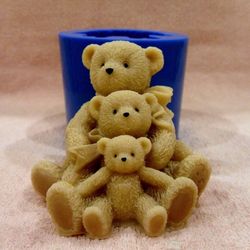 Teddy Bears family - silicone mold