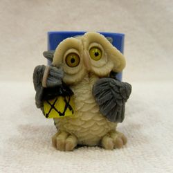 Owl with a lamp - silicone mold