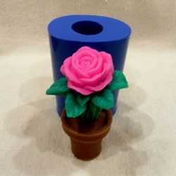 Rose in a pot - silicone mold