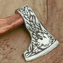 Handmade Viking Carbon Steel Tomahawk Axe Hatchet Hunting Axe