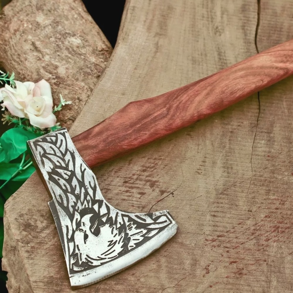 Handmade Viking Carbon Steel Tomahawk Axe Hatchet Hunting Axe reviewjpeg