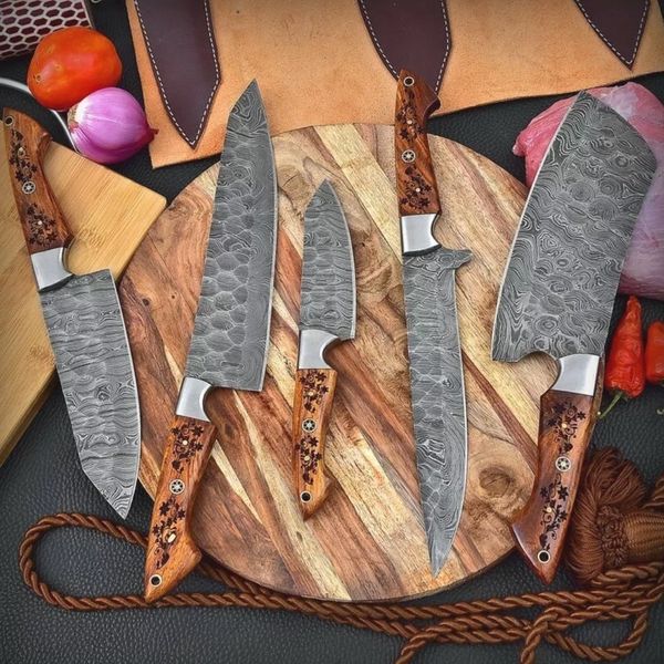 Handmade Damascus Chef Knife Set Of 5 Pcs reviews.jpeg
