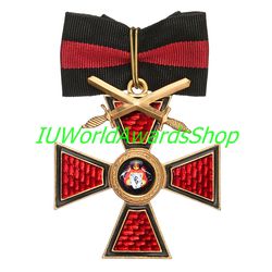 Order of St. Vladimir III degree with upper swords. Russian empire. Copy LUX