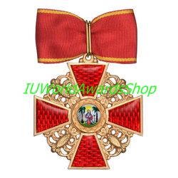 Order of St. Anne II degree. Russian empire. Copy LUX
