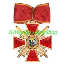 Order of St. Anne II class with swords. Russian empire. Copy LUX