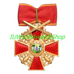 Order of St. Anne II class with upper swords. Russian empire. Copy LUX