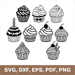 Cupcake svg, cupcakes svg, cupcake template, cupcake dxf, cupcakes dxf, cupcake cutout, cupcake png, cupcakes png, SVG