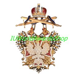 Order of the White Eagle with swords with rhinestones. Russian empire. Copy LUX