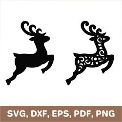 Deer svg, christmas deer svg, deer template, deer dxf, deer png, deer laser cut, deer cut file, deer pdf, Cricut, SVG